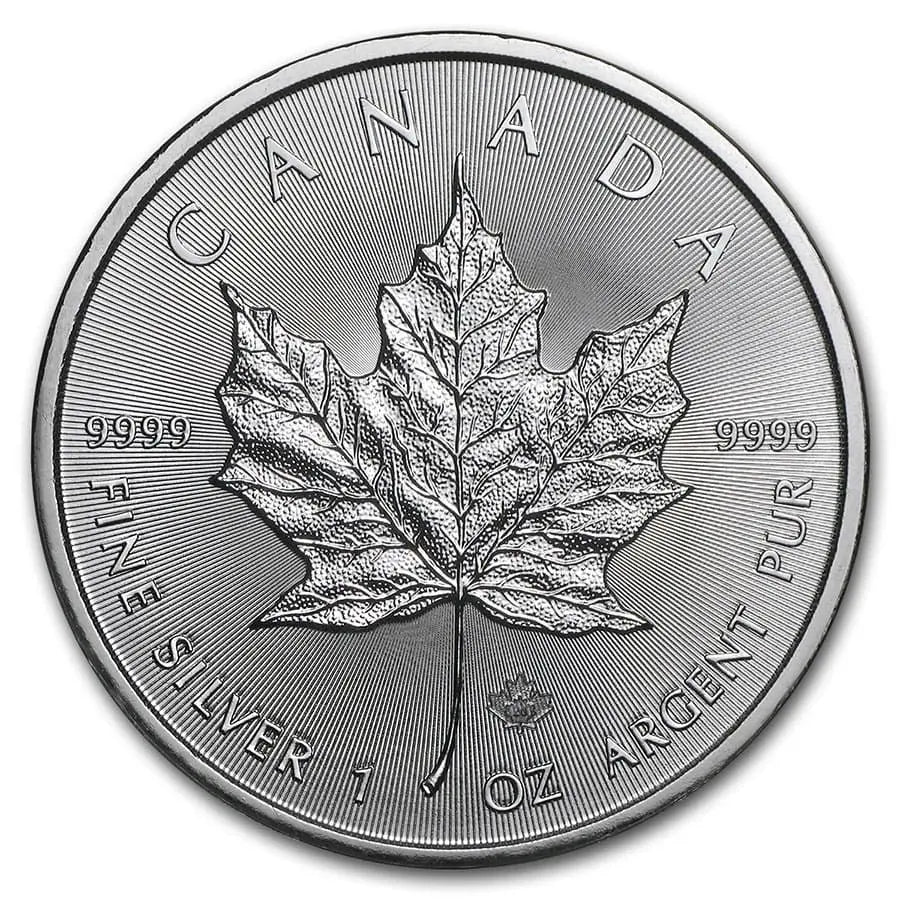 2021 Canadian 1 oz Silver Maple Leaf Coin BU Zionmetals