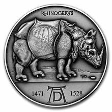 Load image into Gallery viewer, 2021 Cameroon 2 oz Silver Albrecht Dürer: Rhinoceros - Zion Metals
