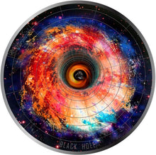 Load image into Gallery viewer, 2021 Niue BLACK HOLE Universe Domed 2 Oz .999 Silver Glow in the Dark Coin - Zion Metals
