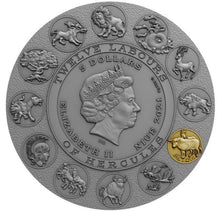 Load image into Gallery viewer, 2021 Niue 2 oz AUGEAN STABLES – TWELVE LABOURS OF HERCULES Silver Coin | ZM | Zion Metals
