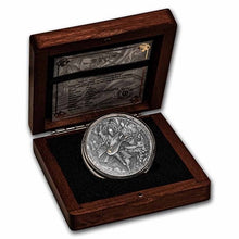 Load image into Gallery viewer, 2021 Niue 2 oz Antique Silver Four Heavenly Kings: Chiguotian Box | ZM | Zion Metals
