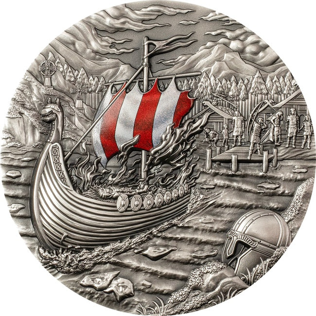 2021 Palau $10 Vikings Passage & Afterlife Series 2oz Silver High Relief coin - Zion Metals