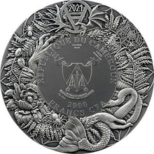 Load image into Gallery viewer, 2021 Cameroon Slavic Beastiary Rusalka 3 oz Antique High Relief Silver Coin - Zion Metals
