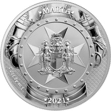 Load image into Gallery viewer, 2021 Germania Knights of the Past Malta 1 oz Silver BU | ZM | Zion Metals
