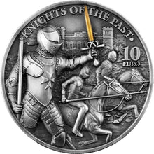 Load image into Gallery viewer, 2021 Malta 2 oz Silver Antique KNIGHTS OF THE PAST 10 Euro Coin - Zion Metals
