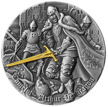 Load image into Gallery viewer, 2021 Niue Camelot - Arthur Pendragon silver coin 2 oz | ZM | Zion Metals
