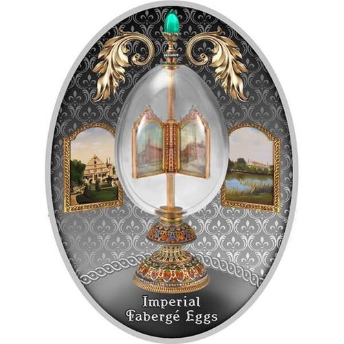 2021 Niue $1 Egg with Revolving Miniatures - Imperial Faberge Eggs Proof Silver Coin | Zion Metals