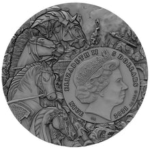 Load image into Gallery viewer, 2021 Niue PALE HORSE – FOUR HORSEMEN OF THE APOCALYPSE 2 oz Silver Antique Coin | ZM | Zion Metals
