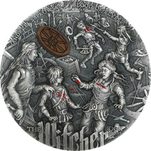 Load image into Gallery viewer, 2021 Niue Blood of Elves The Witcher Book 2 oz Antique finish Silver Coin - Zion Metals
