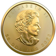 Load image into Gallery viewer, 2022 1 oz Gold Canadian Maple Leaf .9999 – Sealed Tube of 10 Coins (BU) - Zion Metals

