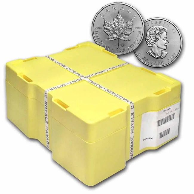 2022 Canadian 1 oz Silver Maple Leaf Coin BU Monster Box 500 Coins - Zion Metals