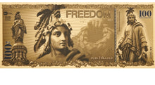 Load image into Gallery viewer, 2021 100 Milligrams Gold Aurum Note Freedom 24K - Zion Metals
