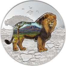 Load image into Gallery viewer, 2022 Mongolia 2 oz Into The Wild Lion Silver Coin - Zion Metals
