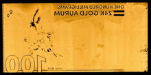 Load image into Gallery viewer, 2022 100mg 999 Fine Gold North American Gray Wolf Aurum 24K 1/10 Gram Note - Zion Metals
