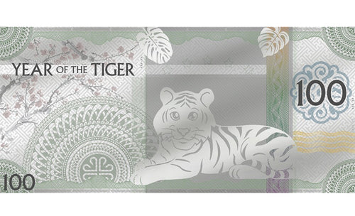 2022 Mongolia Lunar Year of the Tiger Silver Note | ZM | Zion Metals