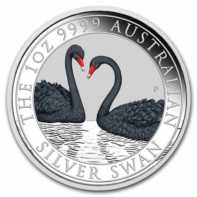 2022 Australian Swan Colored 1 oz Silver Coin | ZM | Zion Metals