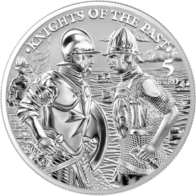 2022 Germania Malta Knights of the Past 5 Euro 1 oz Silver BU - Zion Metals
