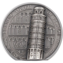 Load image into Gallery viewer, 2022 Cook Islands Leaning Tower of Pisa Ultra High Relief Silver Antique Coin - Zion Metals
