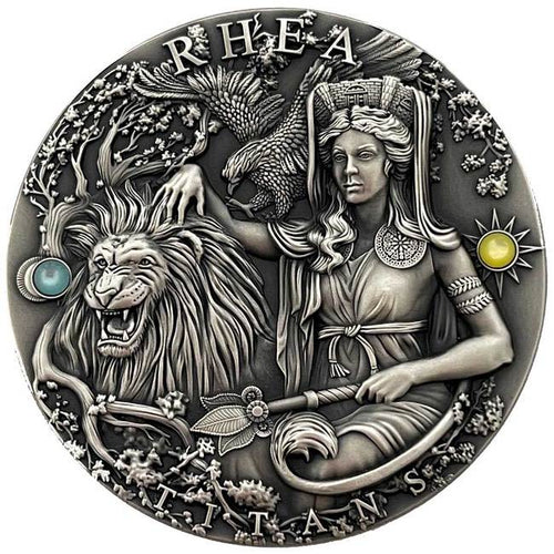 2022 Niue RHEA Greek Titans 2 Oz Silver Coin 2$ - Zion Metals