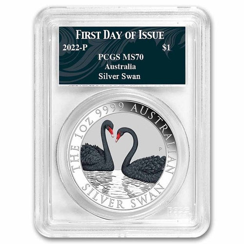 2022 Australian Swan Colored 1 oz Silver Coin PCGS MS70 - Zion Metals