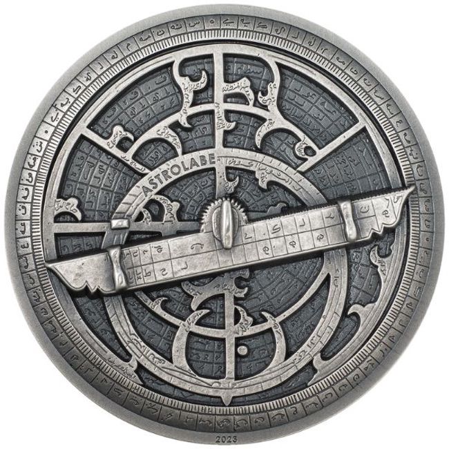2023 Cook Islands 2 oz Silver Historic Instruments - Astrolabe - Zion Metals
