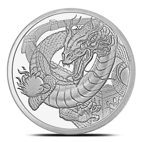 1 oz Silver World of Dragon Series The Chinese Round | ZM | Zion Metals