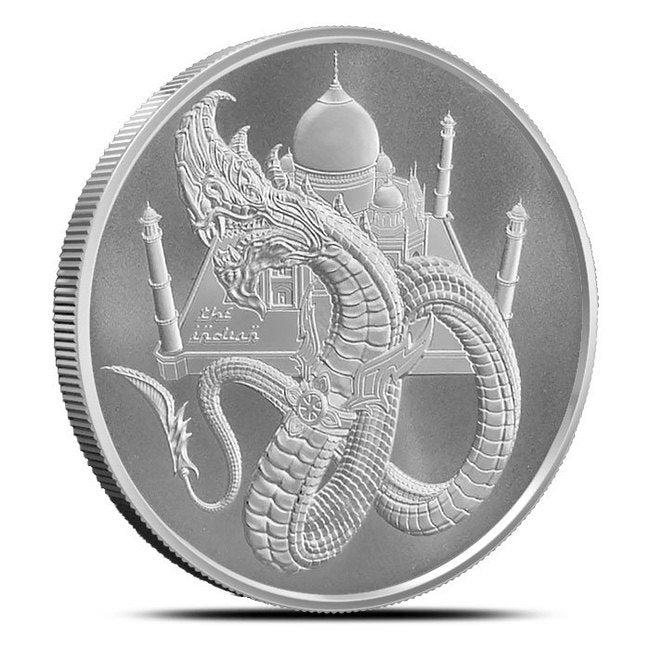 1 oz Silver World of Dragons Series The Indian Round | ZM | Zion Metals