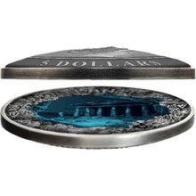 Load image into Gallery viewer, 2019 Niue ATLANTIS THE SUNKEN CITY WITH AQUA EPOXY 2 Oz 5$ Silver Coin - ZM
