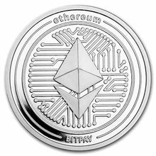 Load image into Gallery viewer, Ethereum 1 oz .999 Commemorative Limited BITPAY Silver Round - Zion Metals
