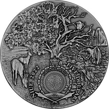 Load image into Gallery viewer, 2022 Niue 2 oz Silver Antique Michael Angels and Demons Coin-ZM
