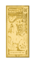 Load image into Gallery viewer, 10 New Hampshire Goldback (5 Pack) - Aurum Gold Note (24k)- Zion Metals
