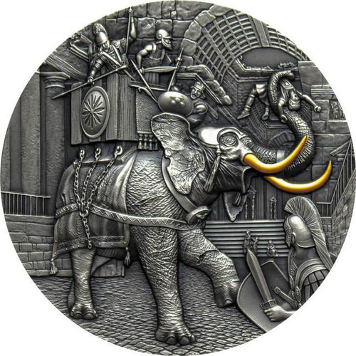 2022 Niue 2 oz Silver Antique War Elephant | Zion Metals