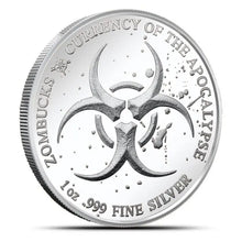 Load image into Gallery viewer, Zombucks Walker 1 oz Silver Round Zionmetals
