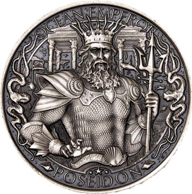 Atlantis 1 oz Silver Round - Mythical Cities Series Antique Finish (.999 Pure) - ZM