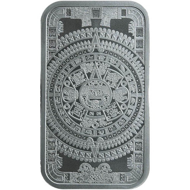 Aztec Calendar - 1 oz Silver Bar | Zion Metals