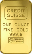 Load image into Gallery viewer, Credit Suisse 1 Ounce Gold Bar | ZM | Zion Metals
