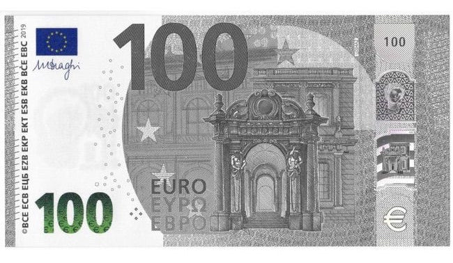 5 gram Silver Note - €100 Euro Note Replica - ZM
