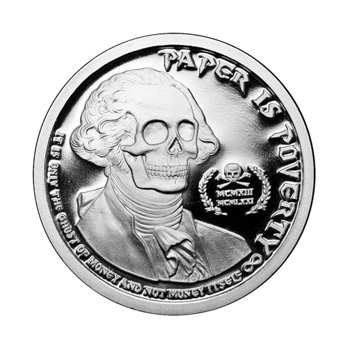2013 Ghost Money Proof Paper is Poverty Jefferson Illuminati Eye 1 oz Silver Coin (RARE) | Zion Metals