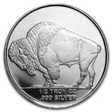 Load image into Gallery viewer, 1/2 oz Buffalo Silver Round Nickel design - Zion Metals
