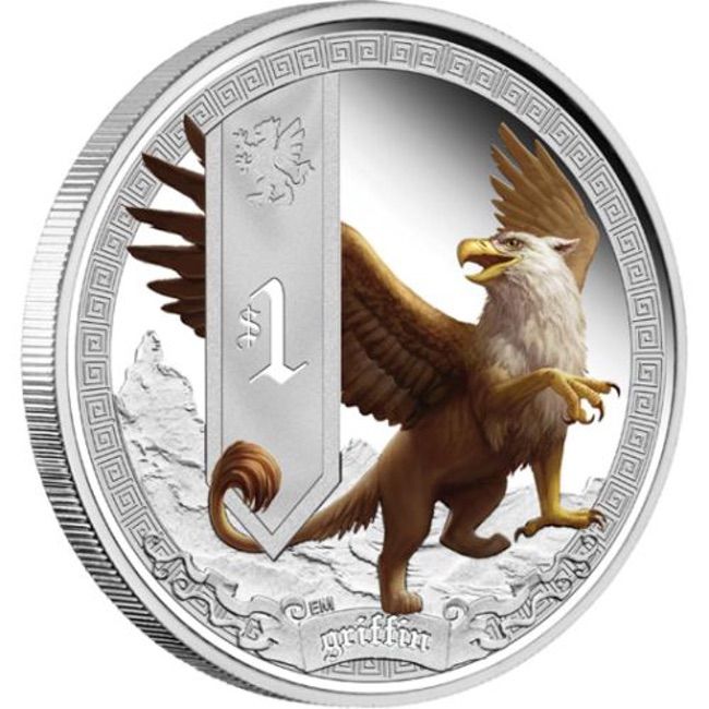2013 Mythical Creatures - Griffin 1oz Silver Proof Coin - ZM