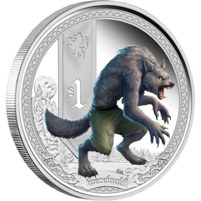 2013 Mythical Creatures - Werewolf 1oz Silver Proof Coin - ZM