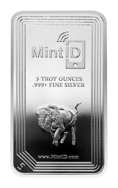 MintID 5 oz Silver Buffalo Bar | ZM | Zion Metals