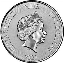 Load image into Gallery viewer, 2021 Niue Robin Hood 1 oz Silver Coin BU - Zion Metals

