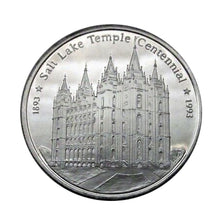 Load image into Gallery viewer, Utah LDS Salt Lake City Temple Centennial 1893-1993 1 oz Silver Coin - Zion Metals
