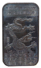 Load image into Gallery viewer, 2012 Year of the Dragon 1 oz Silver Bar Toned | ZM | Zion Metals
